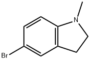 5-溴-1-甲基二氢吲哚 结构式