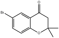 6-溴-2,2-二甲基-4-二氢色原酮 结构式
