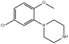 1-(5-氯-2-甲氧苯基)哌嗪盐酸盐 结构式