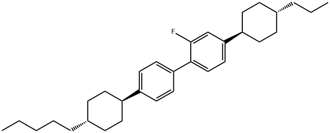 反,反-2-氟-4-(4-戊基环己基)-4'-(4-丙基环己基)-1,1'-联苯 结构式