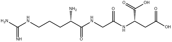 精氨酰-甘氨酰-天冬氨酸 结构式