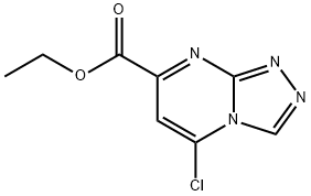 5-氯[1,2,4]三唑并[4,3-A]嘧啶-7-羧酸乙酯 结构式