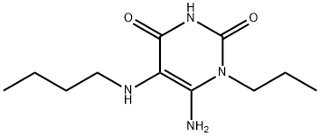 6-AMINO-5-(BUTYLAMINO)-1-PROPYLPYRIMIDINE-2,4(1H,3H)-DIONE 结构式
