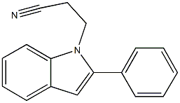 3-(2-phenyl-1H-indol-1-yl)propanenitrile 结构式