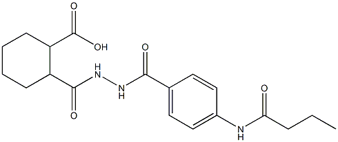 2-({2-[4-(butyrylamino)benzoyl]hydrazino}carbonyl)cyclohexanecarboxylic acid 结构式