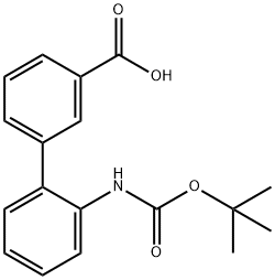 2'-((叔丁氧基羰基)氨基)-[1,1'-联苯]-3-羧酸 结构式