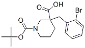 1-BOC-3-(2-溴苄基)-3-哌啶甲酸 结构式