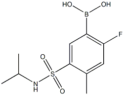 (2-氟-5-(N-异丙基氨磺酰)-4-甲基苯基)硼酸 结构式