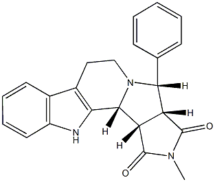 (2R,3S,7R,8S)-5-Methyl-8-phenyl-5,9,19- triazapentacyclo[10.7.0.0^{2,9}.0^{3,7}.0^{13,18}]nona 结构式