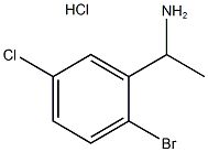 1-(2-溴-5-氯苯基)乙胺盐酸盐 结构式