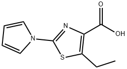 5-Ethyl-2-(1H-pyrrol-1-yl)-1,3-thiazole-4-carboxylic acid 结构式