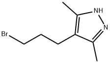 4-(3-溴丙基)-3,5-二甲基1H吡唑 结构式