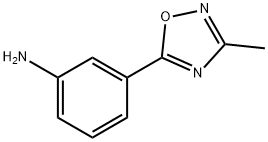 3-(3-甲基-1,2,4-氧杂二唑-5-基)苯胺 结构式