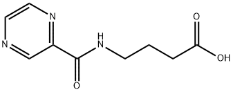 4-[(pyrazin-2-ylcarbonyl)amino]butanoic acid 结构式