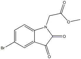 methyl 2-(5-bromo-2,3-dioxo-2,3-dihydro-1H-indol-1-yl)acetate 结构式