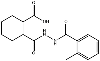 2-{[2-(2-methylbenzoyl)hydrazino]carbonyl}cyclohexanecarboxylic acid 结构式