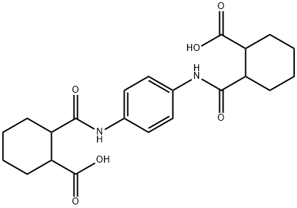 2-[(4-{[(2-carboxycyclohexyl)carbonyl]amino}anilino)carbonyl]cyclohexanecarboxylic acid 结构式