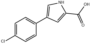 4-(4-氯苯基)-1H-吡咯-2-羧酸 结构式