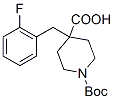 1-BOC-4-(2-氟苄基)-4-哌啶甲酸 结构式