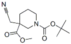 1-BOC-3-氰甲基-3-哌啶甲酸甲酯 结构式