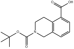 2-BOC-5-羧基-1,2,3,4-四氢异喹啉 结构式
