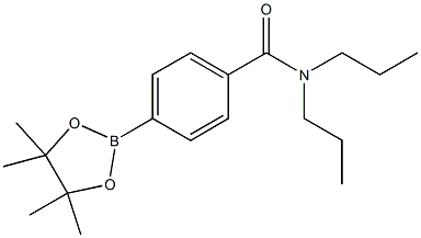 N,N-二丙基-4-(4,4,5,5-四甲基-1,3,2-二氧硼杂环戊烷-2-基)苯甲酰胺 结构式