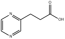3-吡嗪-2-基丙酸 结构式
