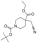 1-BOC-4-氰甲基-4-哌啶甲酸乙酯 结构式