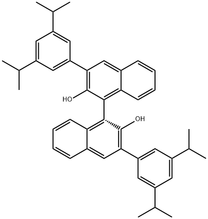 (R)-3,3'-Bis(3,5-diisopropylphenyl)-[1,1'-binapthalene]-2,2'-diol 结构式
