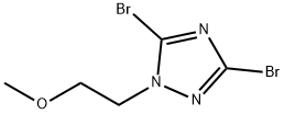 3,5-Dibromo-1-(2-methoxyethyl)-1H-[1,2,4]triazole 结构式