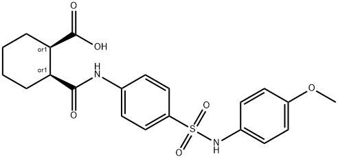 2-({4-[(4-methoxyanilino)sulfonyl]anilino}carbonyl)cyclohexanecarboxylic acid 结构式