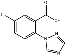 5-氯-2-(1H-1,2,4-三唑-1-基)苯甲酸 结构式