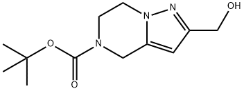 TERT-BUTYL 6,7-DIHYDRO-2-(HYDROXYMETHYL)PYRAZOLO[1,5-A]PYRAZINE-5(4H)-CARBOXYLATE 结构式