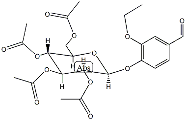 Ethylvanillin-glucosid-tetraacetate 结构式