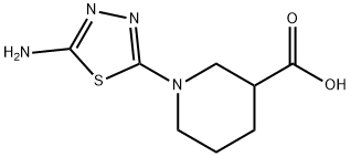 1-(5-氨基-1,3,4-噻二唑-2-基)哌啶-3-羧酸 结构式