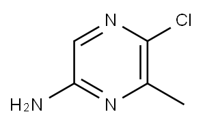 2-氨基-5-氯-6-甲基吡嗪 结构式
