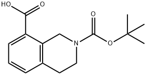 2-BOC-8-羧基-1,2,3,4-四氢异喹啉 结构式