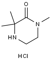 1,3,3-三甲基哌嗪-2-酮盐酸 结构式