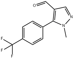 1-甲基-5-(4-(三氟甲基)苯基)-1H-吡唑-4-甲醛 结构式