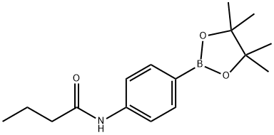 4-丁酰胺基苯硼酸频哪醇酯 结构式