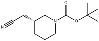 (R)-1-BOC-3-哌啶乙腈 结构式