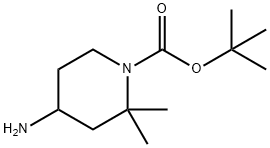 4-氨基-2,2-二甲基哌啶-1-甲酸叔丁酯 结构式