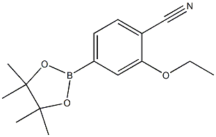 2-乙氧基-4-(4,4,5,5-四甲基-1,3,2-二氧硼杂环戊烷-2-基)苯腈 结构式