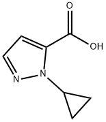 1-环丙基-1H-吡唑-5-甲酸 结构式