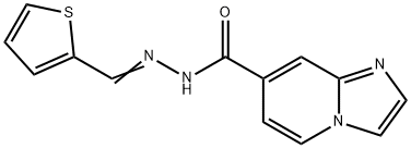 N'-[Thien-2-ylmethylene]imidazo[1,2-a]pyridine-7-carbohydrazide 结构式