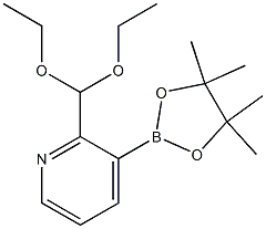 2-(DIETHOXYMETHYL)PYRIDINE-3-BORONIC ACID PINACOL ESTER 结构式