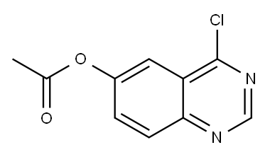 6-乙酰氧基-4-氯喹唑啉 结构式