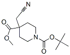 1-BOC-4-氰甲基-4-哌啶甲酸甲酯 结构式