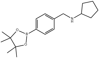 4-(Cyclopentyl)aminomethyl phenylboronic acid pinacol ester 结构式