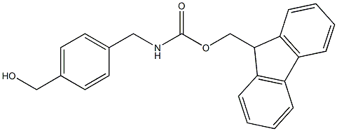 9H-Fluoren-9-ylmethyl 4-(hydroxymethyl)benzylcarbamate 结构式